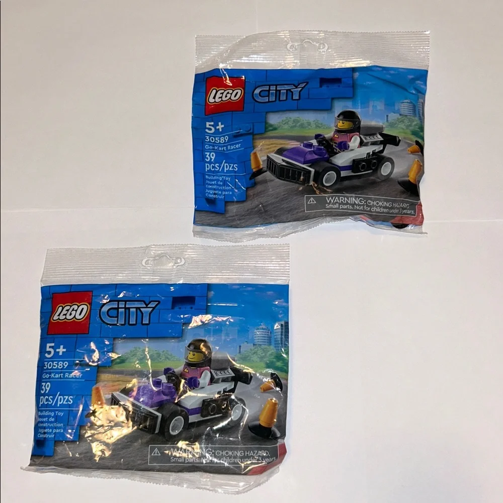 LEGO City Purple Race Car Building Kits Set of 2 NEW